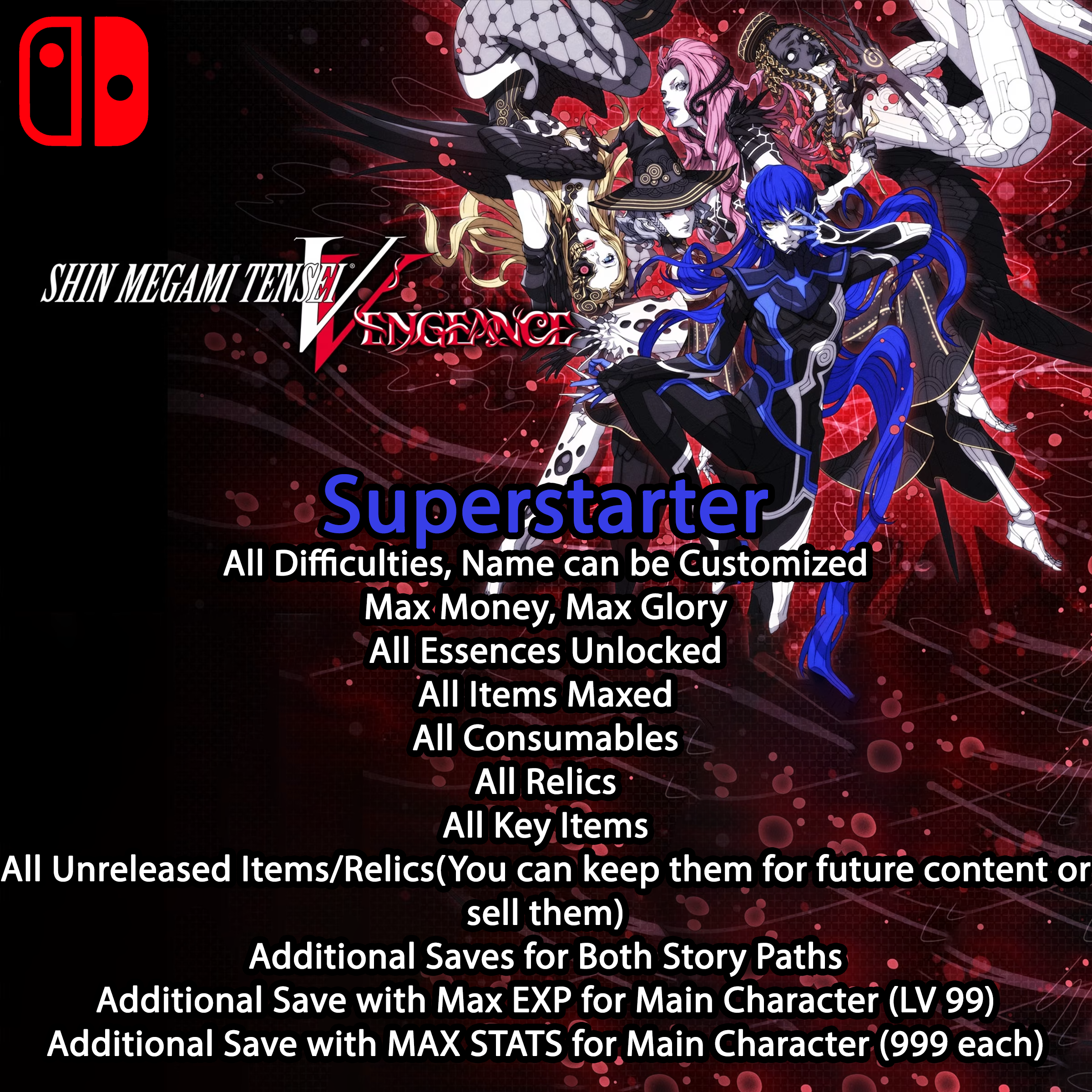 Shin Megami Tensei V: Vengeance - Nintendo Switch / Steam Save Editing