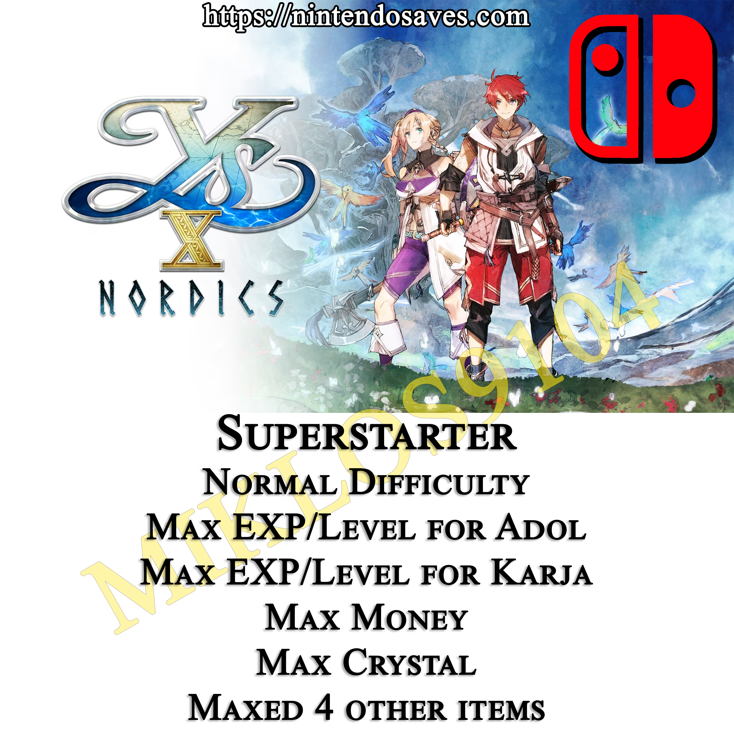 Ys X Nordics - Nintendo Switch / Steam Save Editing